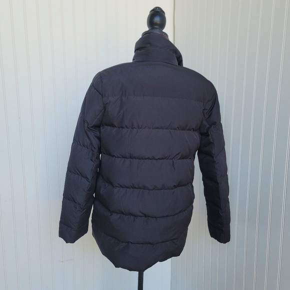 J Jill Women's Black Quilted 80% Down Puffer Coat Jacket Snap Sz XS - Picture 6 of 13